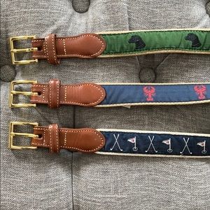 3 Country Club Prep belts Size 32
